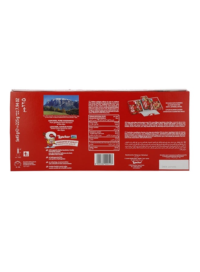 Loacker Napolitaner Cream Filled Wafers 45grams Pack of 5 - Image 2