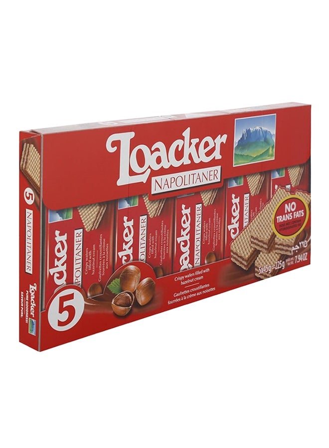 Loacker Napolitaner Cream Filled Wafers 45grams Pack of 5 - Image 3