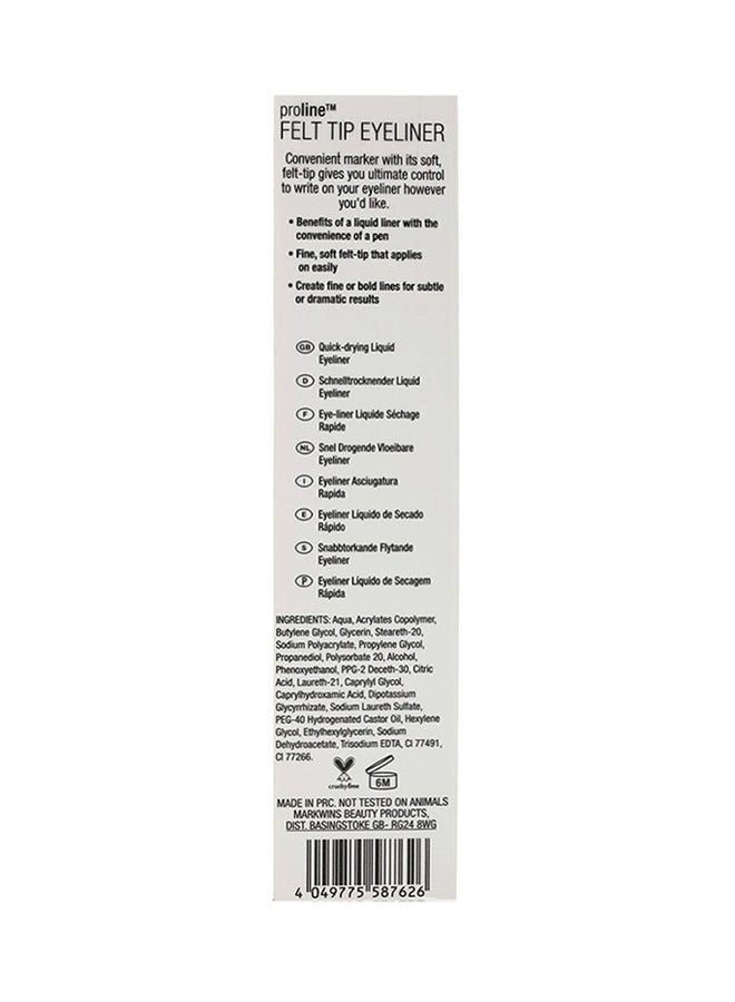 Wet N Wild - Proline Felt-Tip Eyeliner Dark Brown - Image 1