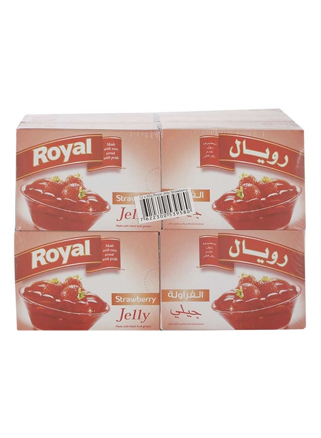 Royal Strawberry Flavor Jelly Mix Pack of 12 - Image 2