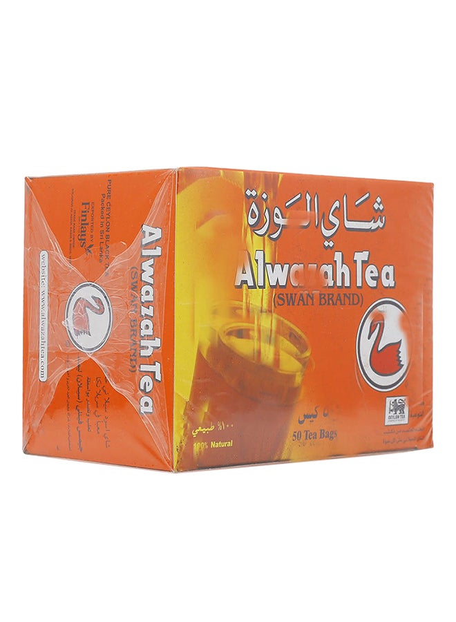 Swan Alwazah Pure Ceylon Tea 50 Tea Bags 100grams - Image 1