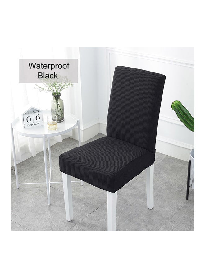 Generic 6-Piece Stretch Chair Cover Set Black 52-62cm 