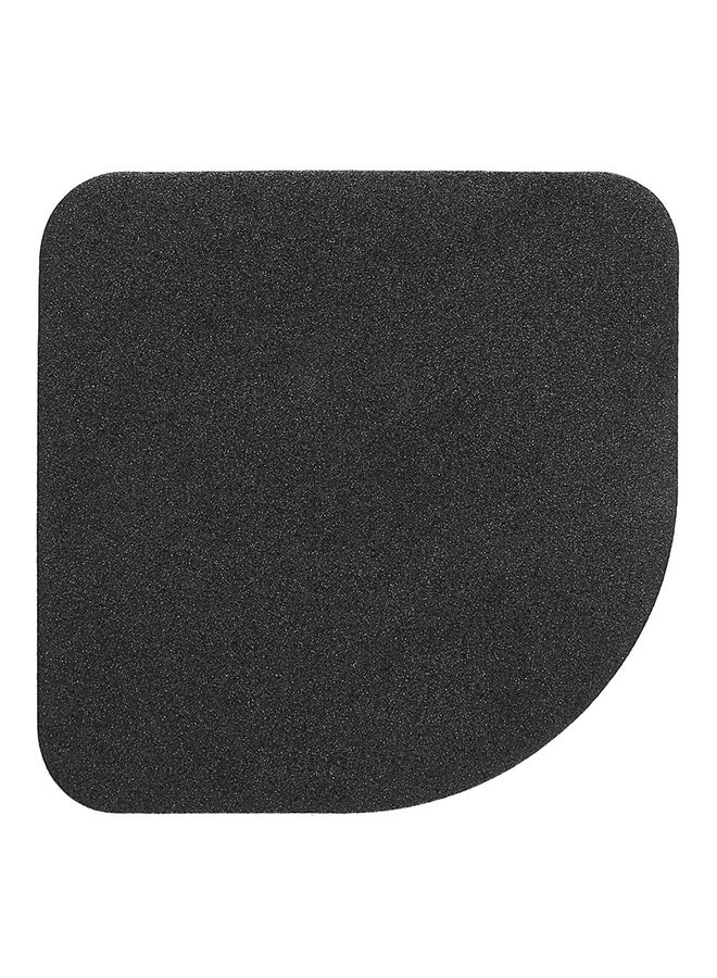 4-Piece Anti-Vibration Carpet Mat Black 7.7cm