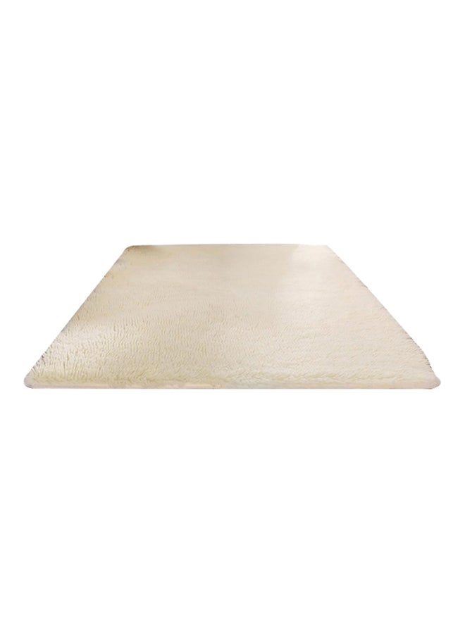 Bluelans Rectangle Fluffy Carpet Beige 40 x 60cm