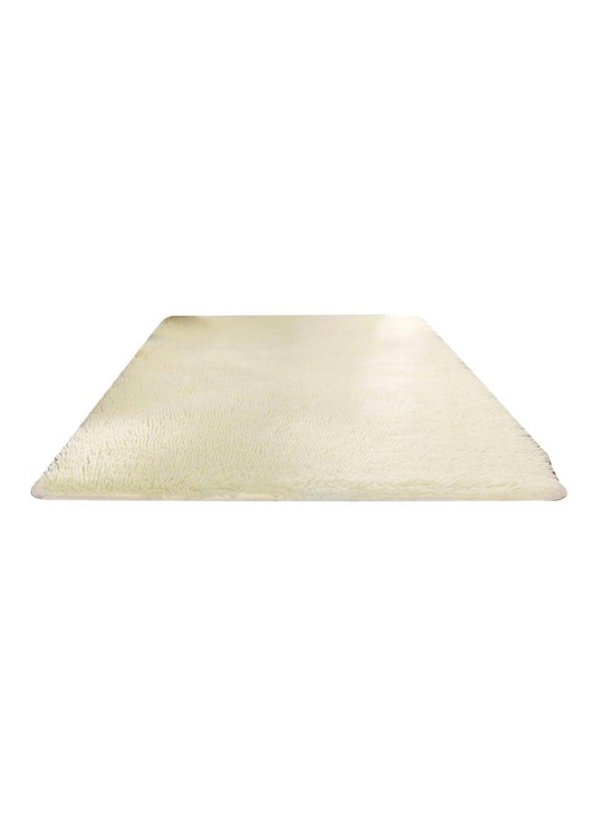 Bluelans Rectangle Fluffy Carpet, Rectangle Creamy White 40 x 60cm