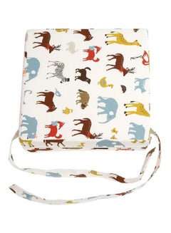 Bluelans Printed Chair Booster Pad White/Yellow/Red 31.5x31.5x8cm 