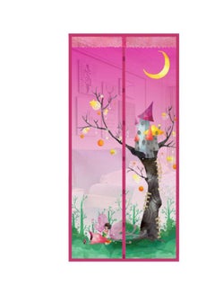 Bluelans Printed Anti-Mosquito Door Curtain Pink/Green/Grey S 