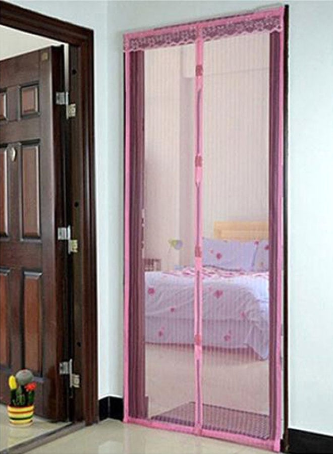 Bluelans Printed Anti-Mosquito Door Curtain Pink 90x210cm