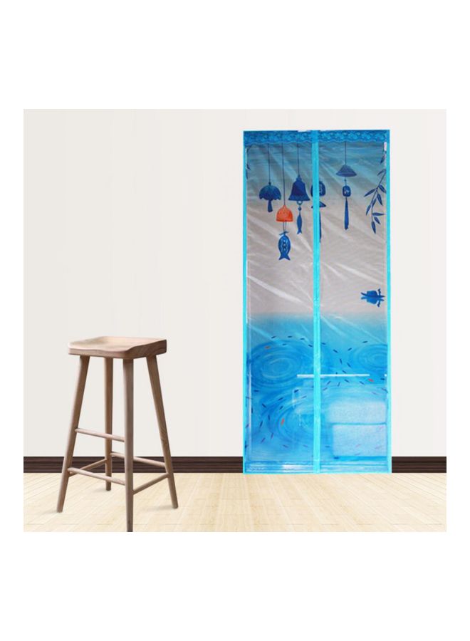 بلولانز ستارة مغناطيسية حاجبة من القماش الشبكي للحماية من البعوض مزينة بأجراس هوائية أزرق 100x210سم - Image 2