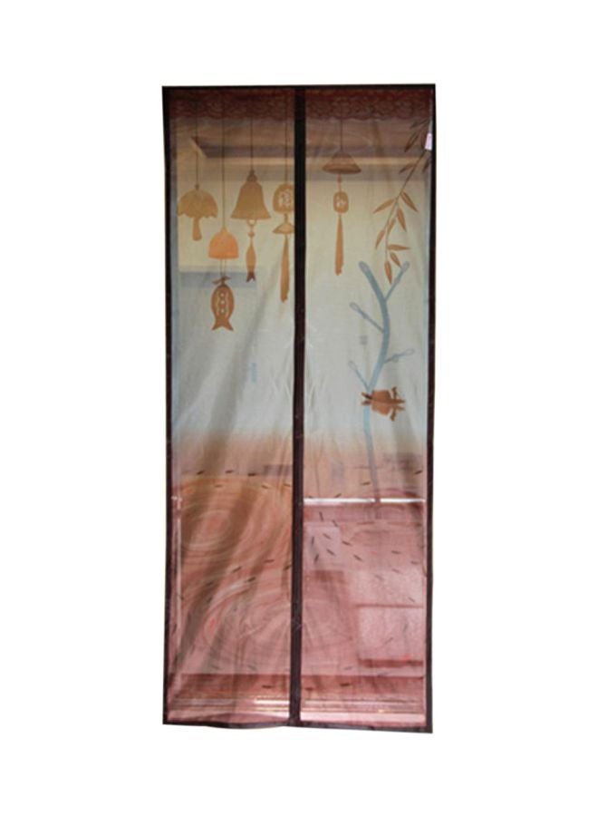 Bluelans - Wind Chime Magnetic Screen Anti Mosquito Net Curtain Coffee 100x210cm - Image 1