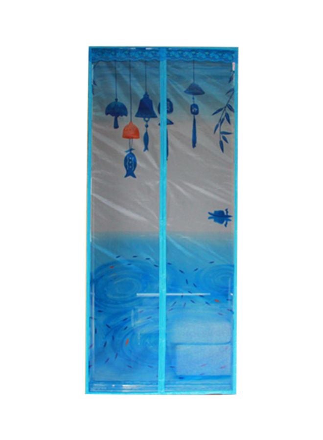 بلولانز ستارة مغناطيسية حاجبة من القماش الشبكي للحماية من البعوض مزينة بأجراس هوائية أزرق 100x210سم - Image 1