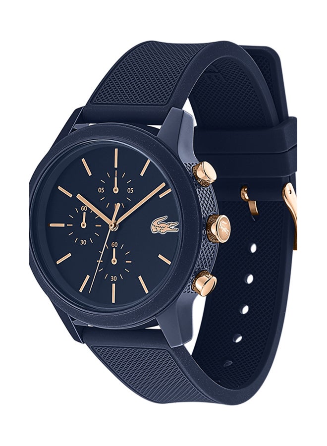 LACOSTE - Men's Silicone Analog Wrist Watch 2011013 - 44 mm - Blue - Image 1