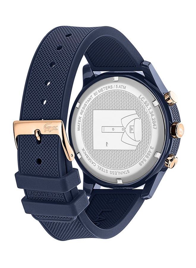 LACOSTE - Men's Silicone Analog Wrist Watch 2011013 - 44 mm - Blue - Image 1