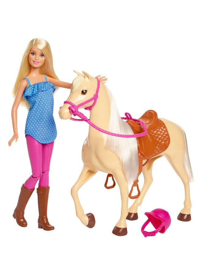 Barbie Basic Horse And Doll Blonde 