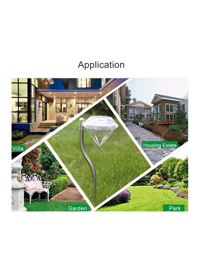 Generic 4-Piece Diamond Shaped Outdoor LED Solar Light Multicolour  - Image 3