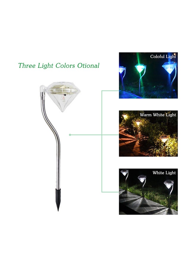 Generic 4-Piece Diamond Shaped Outdoor LED Solar Light Multicolour  - Image 2