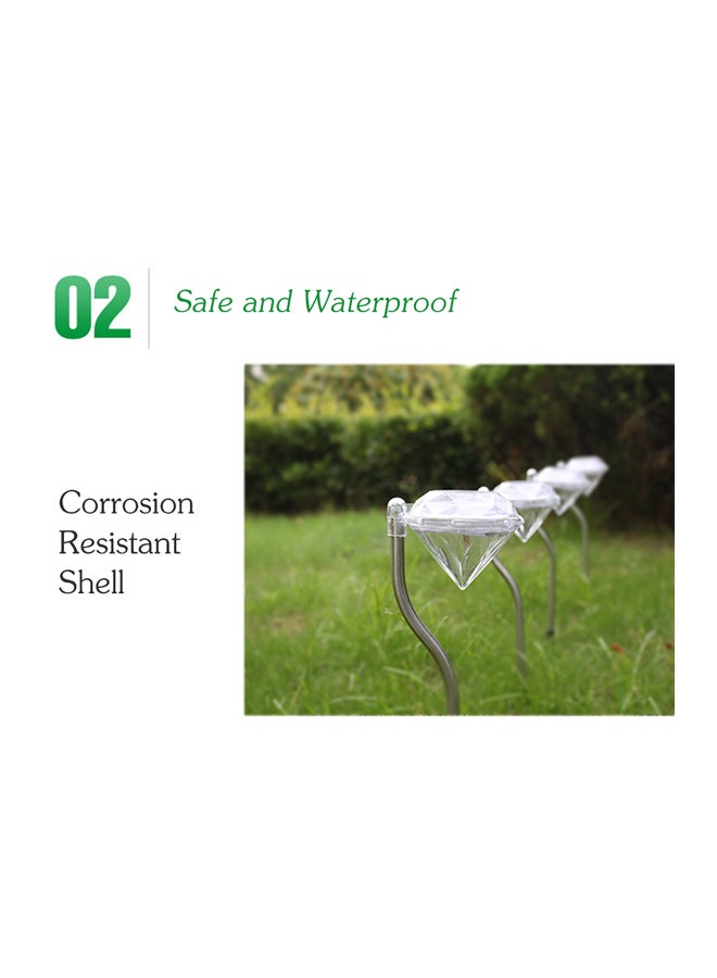 Generic 4-Piece Diamond Shaped Outdoor LED Solar Light Multicolour  - Image 5