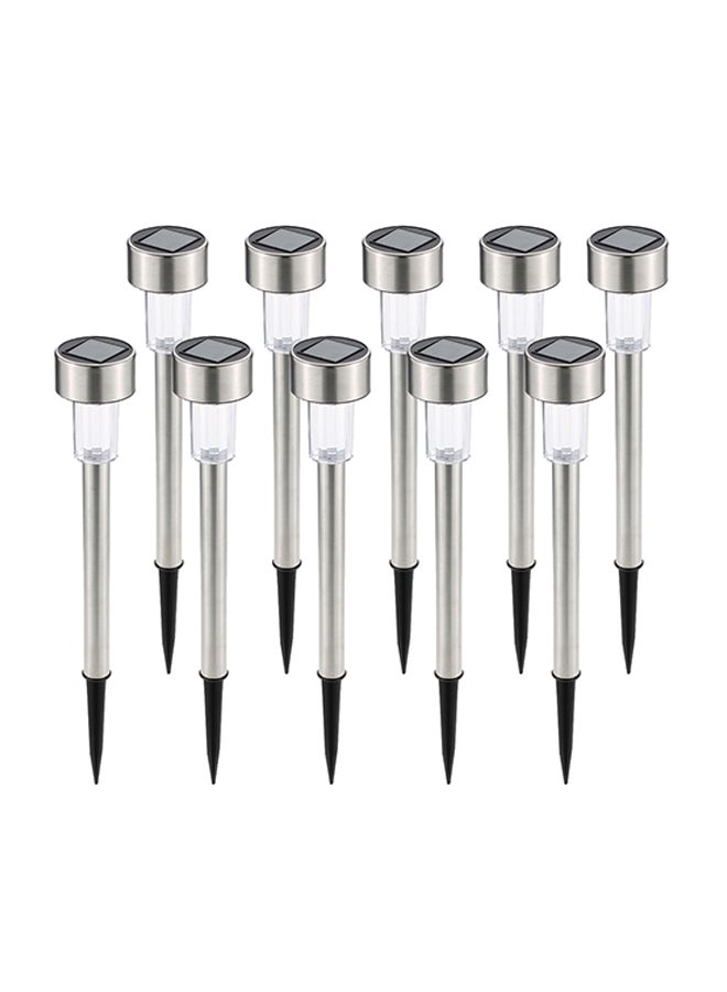 Tomshine - 10-Piece LED Outdoor Solar Light Silver/Clear/Black 5.5x36.5centimeter - Image 1