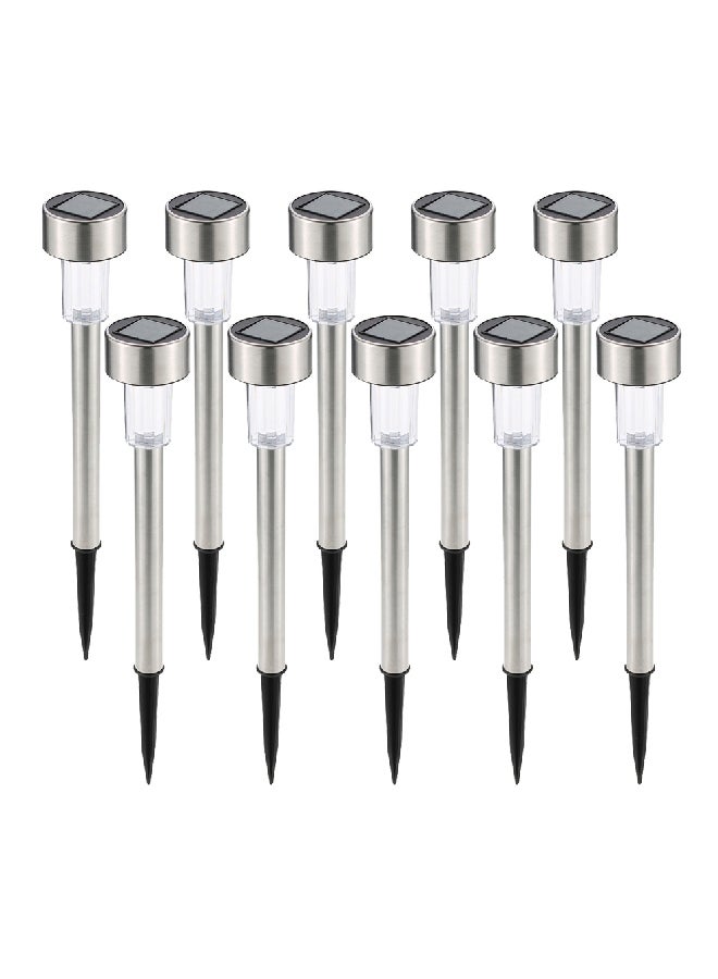 Tomshine - 10-Piece LED Solar Outdoor Light White/Clear/Black 36.5x5.5centimeter - Image 1