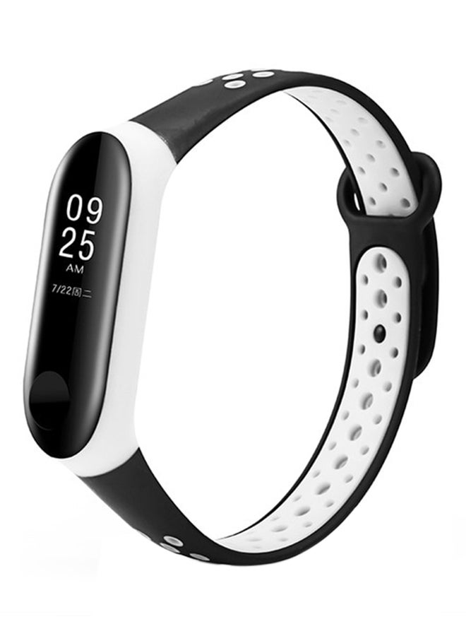 Replacement Sport Strap For Xiaomi Mi Band 4 Black/White - Image 1