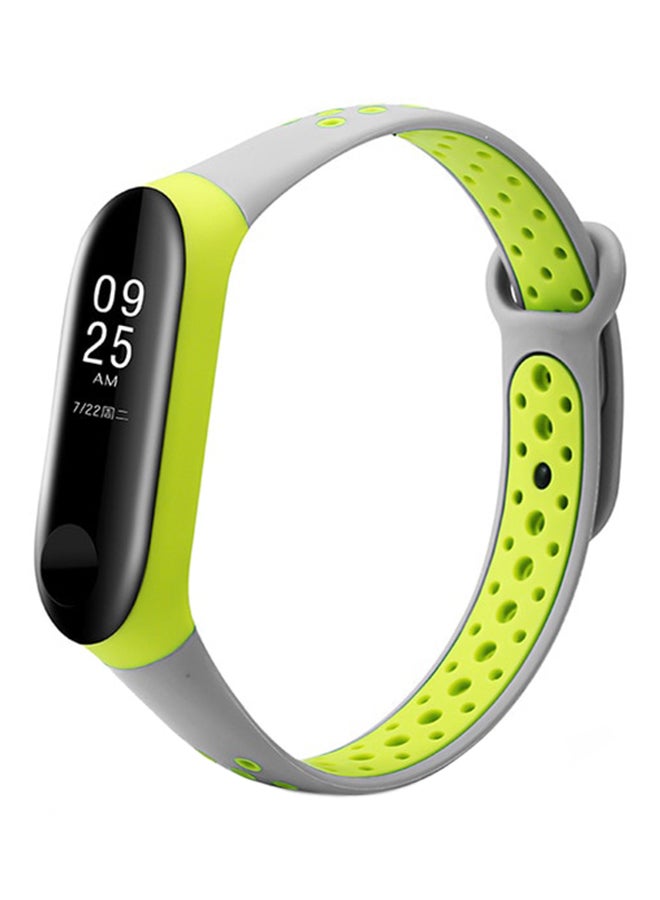 Generic - Replacement Sport Strap For Xiaomi Mi Band 4 Grey/Light Green - Image 1