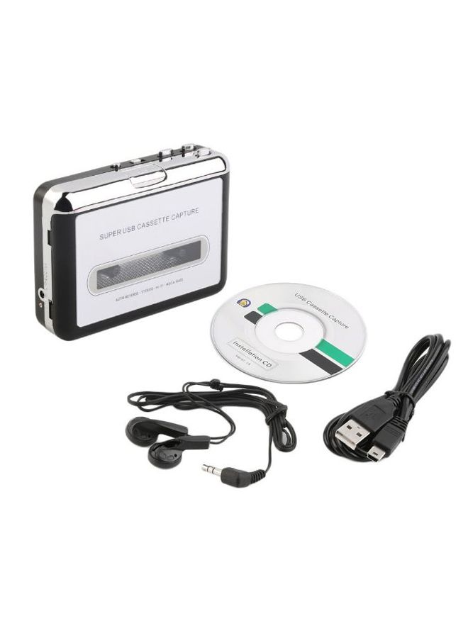 Generic - USB Cassette To MP3 Converter Audio Player ZC432600 Black/Silver - Image 1