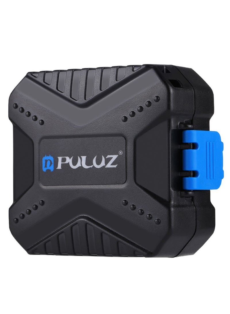 PULUZ 11-In-1 Memory Card Storage Case Black/Blue  - Image 1
