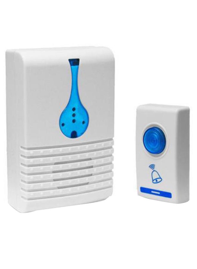 2-Piece Wireless Doorbell White/Blue 19.5x14.5x3centimeter 