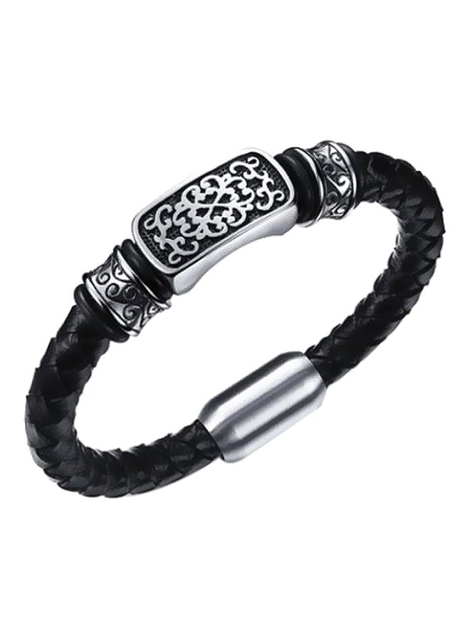 Titanium Steel Leather Bracelet - v1561817114/N23698281A_1