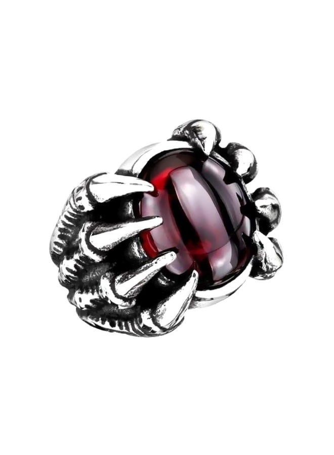 Generic - Stainless Steel Crystal Studded Dragon Claw Ring - Image 1