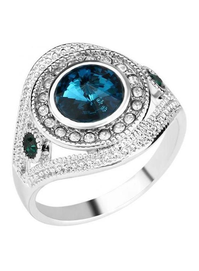 Alloy Rhinestone Studded Ring