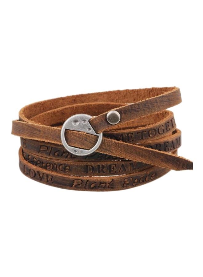 Leather Wrap Bracelet - Image 1