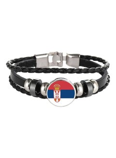 JCOOL Serbia Country Flag Braided Bracelet 
