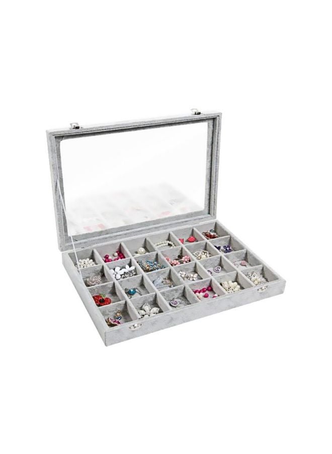 24 Grid Velvet Jewelry Tray - Image 1