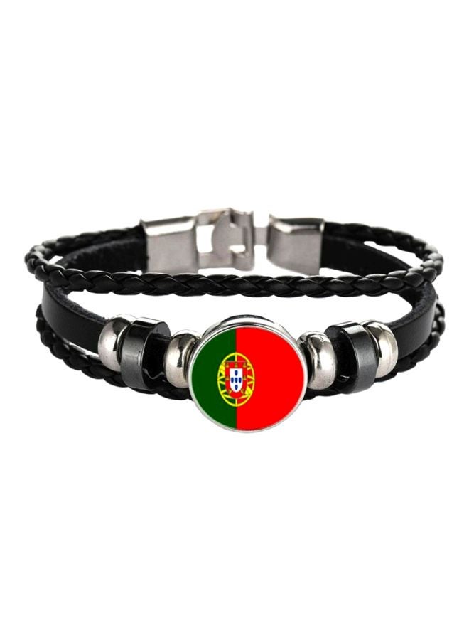 Leather Portugal Flag Rope Bracelet - v1561817329/N23703591A_1