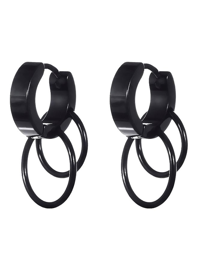 Round Shape Stainless Steel Hoop Earrings - Image 1