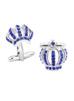 Electroplated Rhinestone Studded Cufflinks