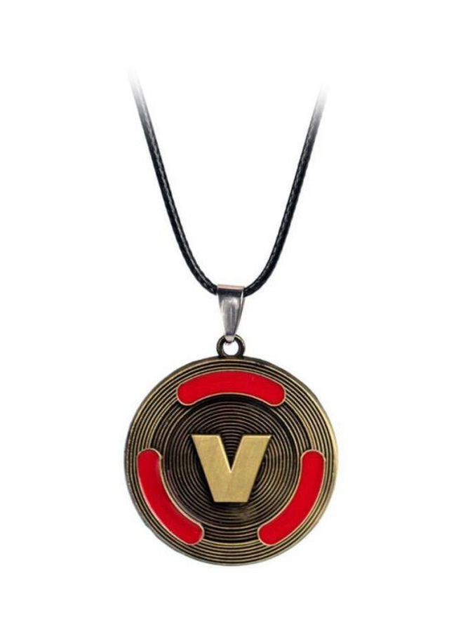 Game Fortnite Fort Night V Coin Pendant Necklace 