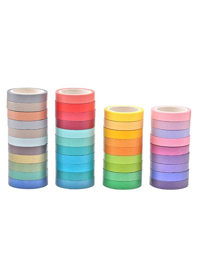 شريط زينة بألوان قوس قزح من اربعين قطعة متعدد الألوان