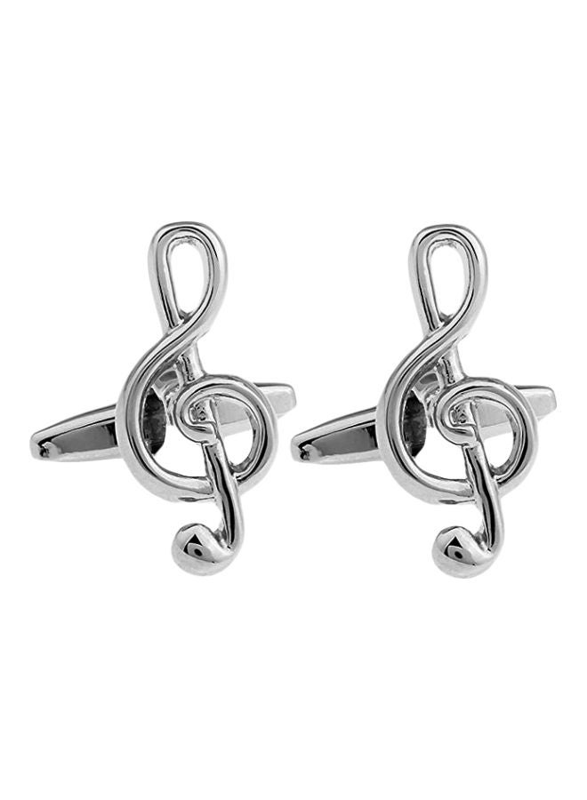 Stainless Steel Music Note Design Cufflink  - Image 1