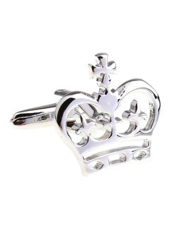 Stainless Steel Crown Cufflinks - v1561817977/N24120413A_1