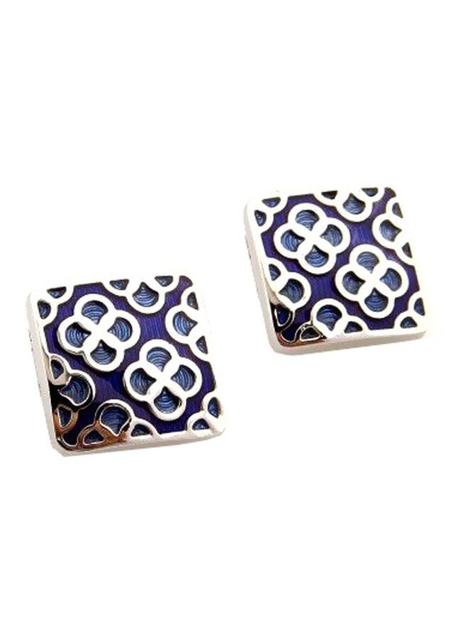 Stainless Steel Floral Cufflinks