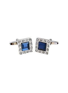 Copper Diamond And Crystal Studded Cufflinks