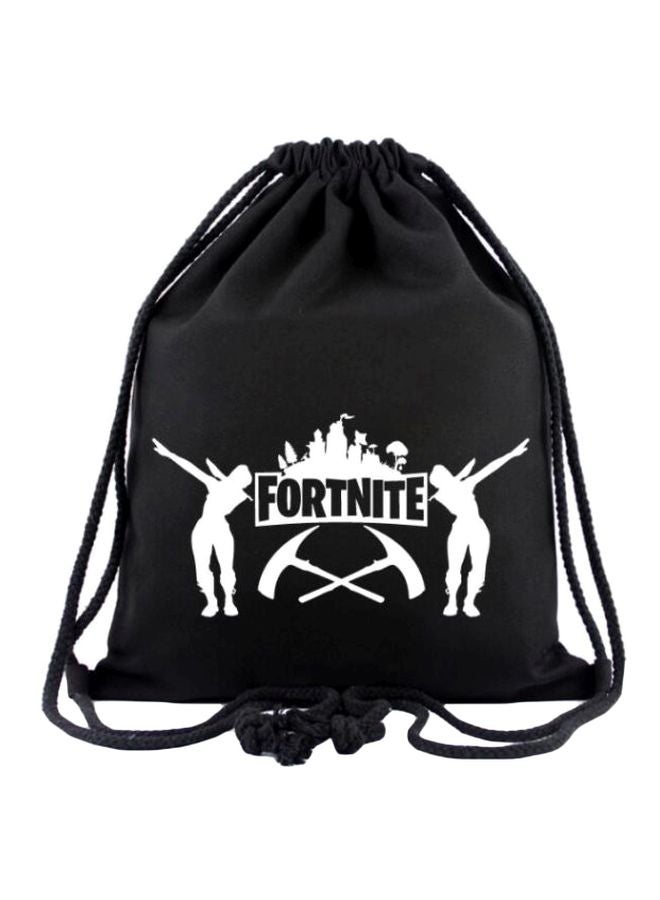 Fortnite Casual Drawstring Sack Pack Black/White