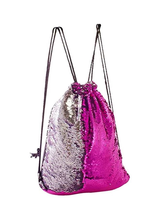 Reversible Sequin Sack Pack Pink/Silver/Black - Image 1