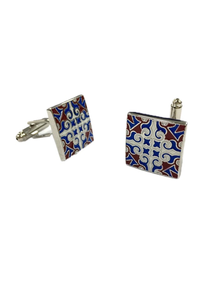 دودو ديزاين أزرار أكمام القمصان بتصميم كلاسيكي محفور مناسبة للبدل - Image 1