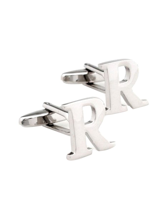 OKO R Letter Brass Cufflinks 