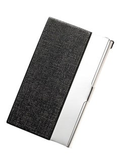 Faux Leather Card Holder Black