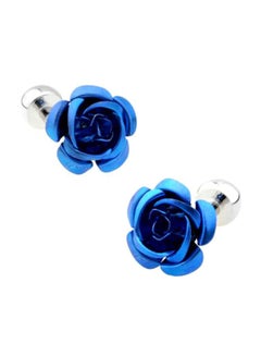 Copper Bluelover Roses Cufflinks