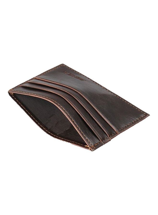 PU Leather Card Case Brown  - Image 1
